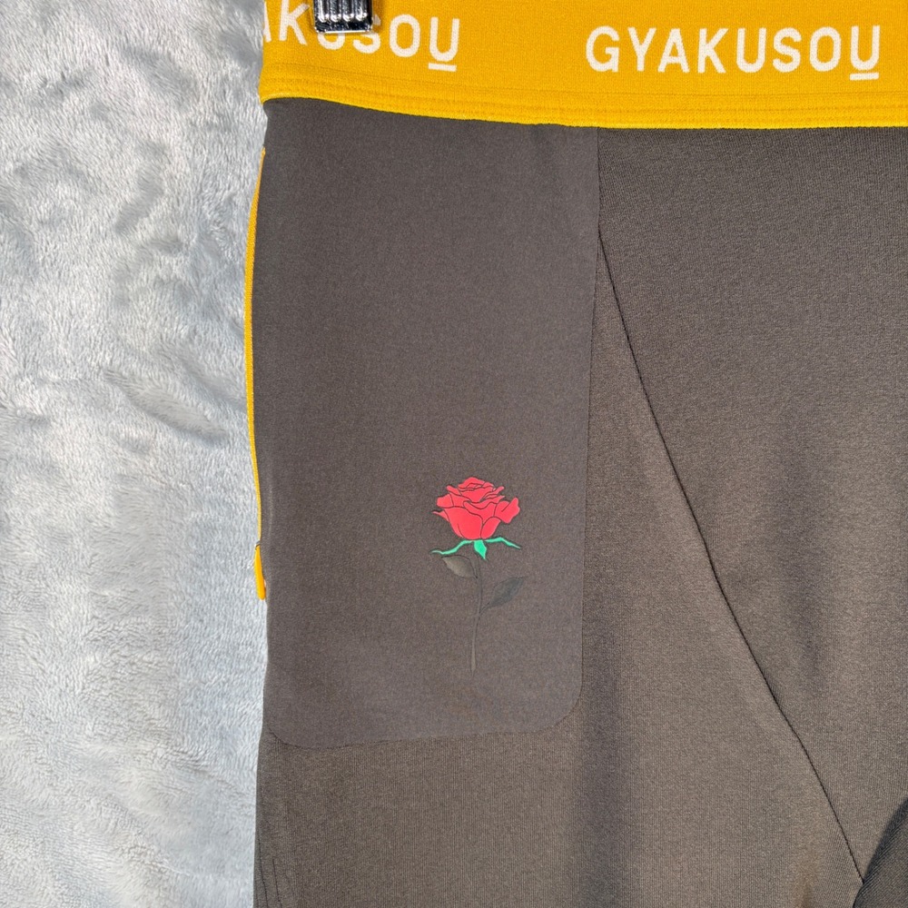 Nike x Gyakusou Undercover Helix Tights Mens XL Gray Yellow Running CD7115-274 - Picture 3 of 13